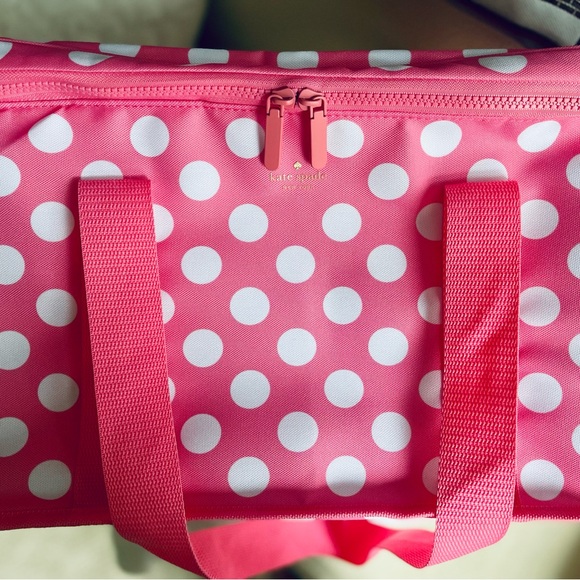Kate Spade Pink and White Polka Dot Insulated Travel Bag - Picture 3 of 11